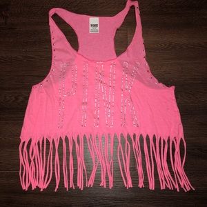 Pink Victoria’s Secret, crop top